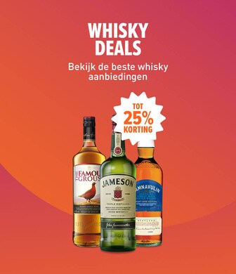 Whisky deals tot 25% korting